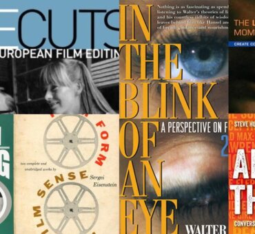 Collage of top film editing books
