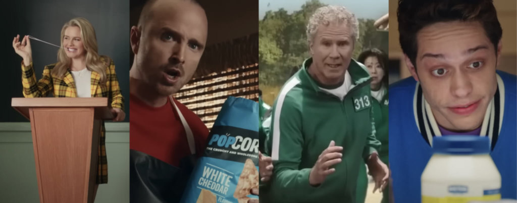 Collage of Superbowl ads