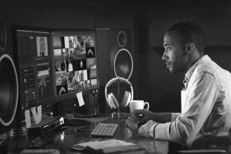 Video editor logging footage